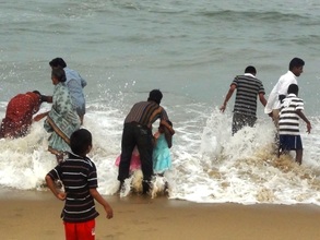 Children at the beach