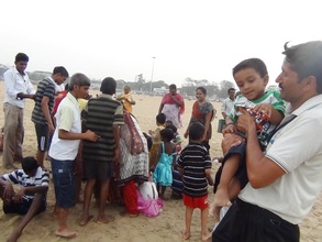 On the beach