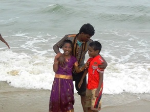 Care giver with child akshaya and Mukesh