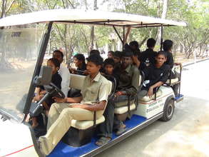 Children visiting the zoo