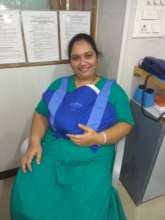 Demo of Kangaroo Mother Care to a new Mother