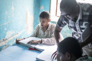 ADRA helps blind children and teenagers