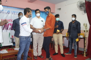 Don bosco representative hand over the phones