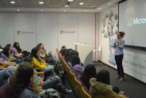 Female Microsoft Employees speak to the Net@ Girls