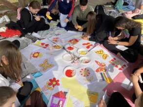 The visit of young explorers to the Peace Farm
