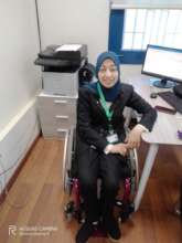 Esraa in her New Office