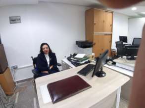 Marian in her New Office