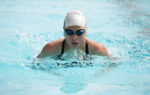 Malak during her participation in the swimming