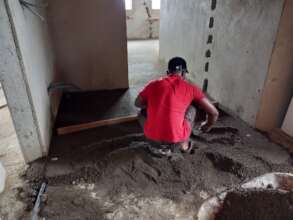 Laying of the screed