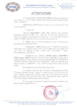 Attestation of sale of land to AGAPE