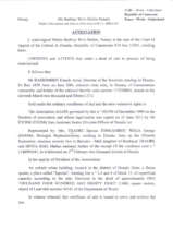 original document Tranlated   "Attestation"
