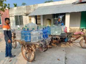 Supplier are carrying water for the community
