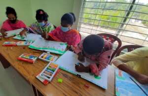 Children Drawing Mangrove Biodiversity