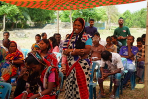 Women explaining the need of mangrove