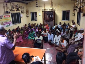 Community meeting to sensitize villagers.