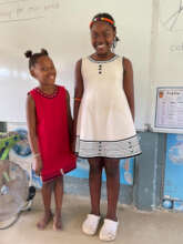 Bashful girls in their Heritage Day outfits