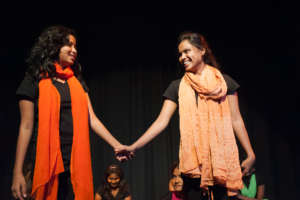 Performing theater with my deaf sister, Amrin
