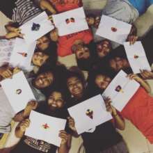 Project with the Kranti girls at home! :) :) :)
