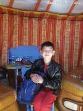 Chuluun, on the first day moving into new home!