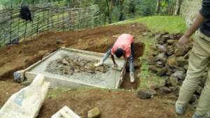 Laying the foundations for the new water point