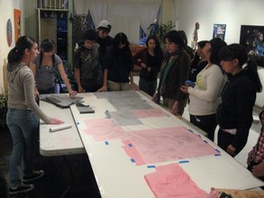 Youth Artist working with Professional Artists
