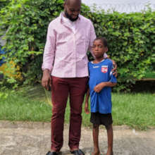 Nsidibe and the newly rescued boy