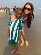 Saviour and Anja at the beach