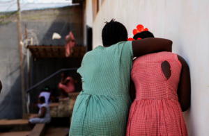 Women in the courtyard of a female correctional