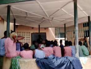 The female inmates waiting for their packages