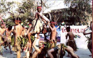 Tribal Dance by disabled and non disabled students