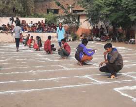 students enjoying games after a long time