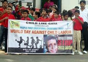 Children protesting agaisnt child labour