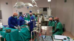 The team performing a successful surgery