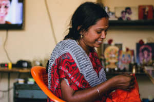 Radha in her home