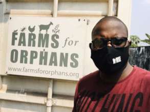 Working at the farm during the COVID-19 pandemic.