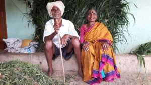 Anjinappa with his wife after the cataract surgery