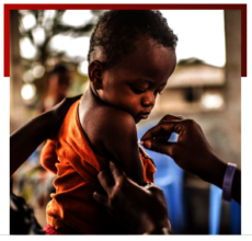 Boy recieves his Yellow Fever vaccination