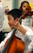 Student Bryant Proudly Performs