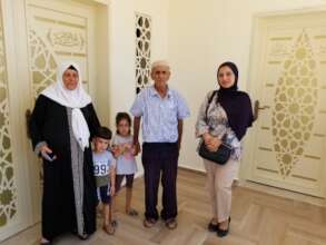 Site engineer, Roba with Jalal's family