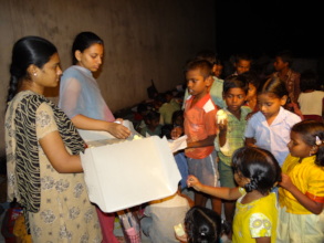 Children actively participating in education prog