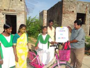 DonateCycle for girls going to Government School