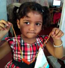 Stringing beads