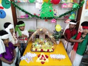 Christmas celebration in the childcare center