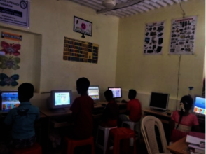 Basic computer skills training for local children