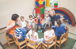 Sessions with children after cochlear implantation