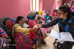 Distribution of vitamins by DESEA nurse.