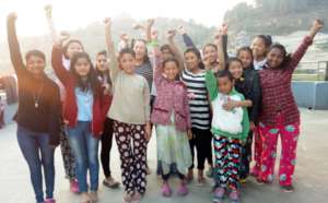 Today girls with happy and peace at hope home