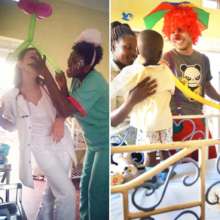 Adela and Jiri during their volunteering in UG