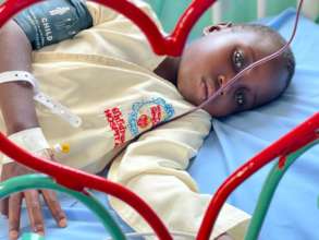 One of our anaemic patient being transfused