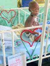 With general body swelling due to lack of blood